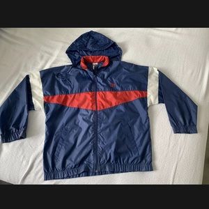Vintage - puma windbreaker with hidden hood - tri color